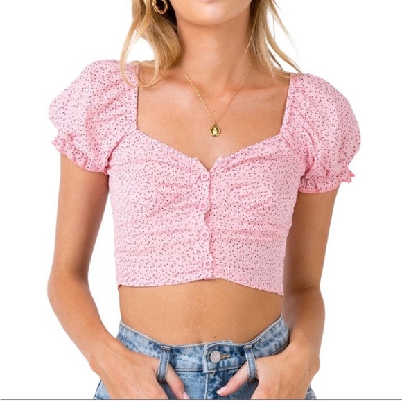 ⭐️ NWOT Pink Princess Polly Laura Top ⭐️ - Picture 6 of 7